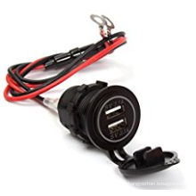 Dual USB Car Cigarette Lighter Socket DC 12V 24V Charger Power Adapter Outlet Waterproof Cigarette Lighter for Motorcycle